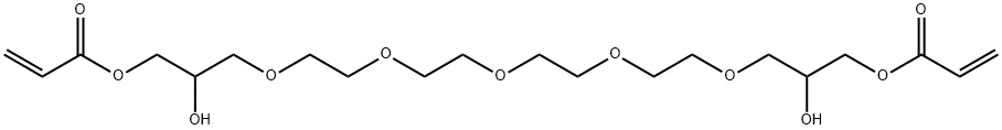 2-Propenoic acid,2,18-dihydroxy-4,7,10,13,16-pentaoxanonadecane-1,19-diyl ester Struktur