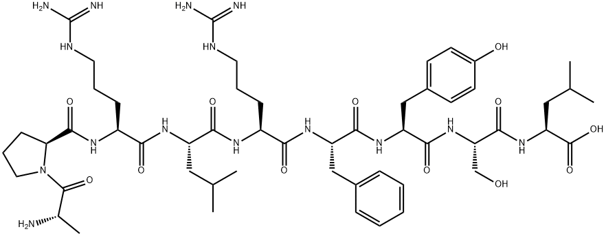 ALA-PRO-ARG-LEU-ARG-PHE-TYR-SER-LEU, 87549-52-8, 結(jié)構(gòu)式