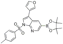 1H-Pyrrolo[2,3-b]pyridine, 3-(3-furanyl)-1-[(4-Methylphenyl)sulfonyl]-5-(4,4,5,5-tetraMethyl-1,3,2-dioxaborolan-2-yl)- Struktur