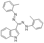 1,5-Bis(2-methylphenyl)-3-(1H-indol-3-yl)formazan Struktur