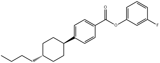 3-Fluorophenyl 4'-trans-butylcyclohexylbenzoate Struktur