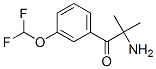 1-Propanone,  2-amino-1-[3-(difluoromethoxy)phenyl]-2-methyl- Struktur