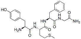 tyrosyl-methionyl-phenylalanyl-glycinamide Struktur