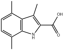 3,4,7-TRIMETHYL-1H-INDOLE-2-CARBOXYLIC ACID Struktur