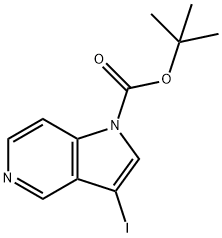 tert-Butyl 3-iodo-1H-pyrrolo[3,2-c]pyridine-1-carboxylate Struktur