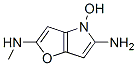 4H-Furo[3,2-b]pyrrole-2,5-diamine,  4-hydroxy-N2-methyl- Struktur