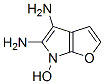 6H-Furo[2,3-b]pyrrole-4,5-diamine,  6-hydroxy- Struktur