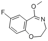 7-FLUORO-2,3-DIHYDRO-5-METHOXYBENZO[F][1,4]OXAZEPINE Struktur