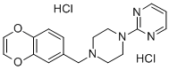 Piperazine, 1-(1,4-benzodioxin-6-ylmethyl)-4-(2-pyrimidinyl)-, dihydro chloride Struktur