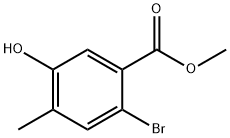 Methyl 2-bromo-5-hydroxy-4-methylbenzoate Struktur