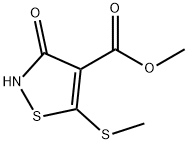 3-HYDROXY-5-METHYLSULFANYL-ISOTHIAZOLE-4-CARBOXYLIC ACID METHYL ESTER Struktur