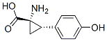 Cyclopropanecarboxylic acid, 1-amino-2-(4-hydroxyphenyl)-, trans- (9CI) Struktur