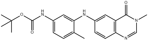 6-(5-(BOC-AMINO)-2-METHYLPHENYLAMINO)-3-METHYL-4-OXO-3,4-DIHYDROQUINAZOLINE Struktur