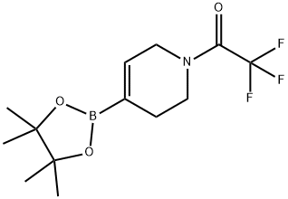 2,2,2-trifluoro-1-(4-(4,4,5,5-tetraMethyl-1,3,2-dioxaborolan-2-yl)-5,6-dihydropyridin-1(2H)-yl)ethanone Struktur