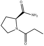 2-Pyrrolidinecarboxamide,1-(1-oxopropyl)-,(S)-(9CI) Struktur