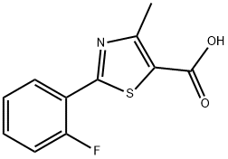 2-(2-FLUORO-PHENYL)-4-METHYL-THIAZOLE-5-CARBOXYLIC ACID Struktur