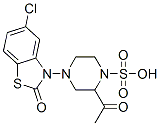 4-(5-chloro-2-oxo-3(2H)-benzothiazolyl)acetyl-1-piperazinesulfonic acid Struktur