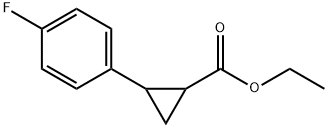 Cyclopropanecarboxylic acid, 2-(4-fluorophenyl)-, ethyl ester Struktur