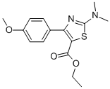 2-(DIMETHYLAMINO)-4-(4-METHOXYPHENYL)-5-THIAZOLECARBOXYLIC ACID ETHYL ESTER Struktur