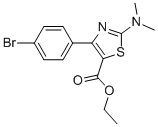 4-(4-BROMOPHENYL)-2-(DIMETHYLAMINO)-5-THIAZOLECARBOXYLIC ACID ETHYL ESTER Struktur