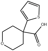 4-Thien-2-yltetrahydro-2H-pyran-4-carboxylic acid 97% Struktur