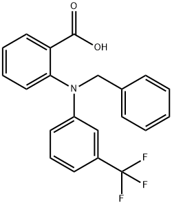 Benzoic  acid,  2-[(phenylmethyl)[3-(trifluoromethyl)phenyl]amino]- Struktur