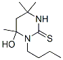 3-Butyl-4-hydroxy-4,6,6-trimethylhexahydropyrimidin-2-thione Struktur