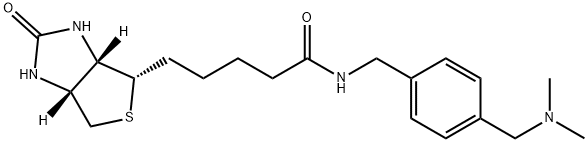 1H-Thieno[3,4-d]iMidazole-4-pentanaMide, N-[[4-[(diMethylaMino)Methyl]phenyl]Methyl]hexahydro-2-oxo-, (3aS,4S,6aR)- Struktur