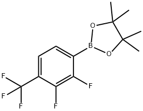 2-(2,3-Difluoro-4-(trifluoromethyl)phenyl)-4,4,5,5-tetramethyl-1,3,2-dioxaborolane Struktur