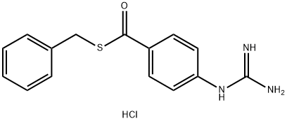 benzyl 4-guanidinothiobenzoate Struktur