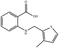 2-{[(3-methyl-2-thienyl)methyl]amino}benzoic acid Struktur