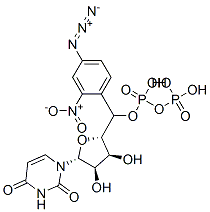 4-azido-2-nitrophenyluridylyl pyrophosphate Struktur