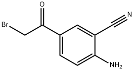 2-aMino-5-(2-broMoacetyl)benzonitrile Struktur