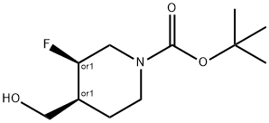 (3S,4R)-rel-1-Boc-3-fluoro-4-(hydroxyMethyl)piperidine Struktur