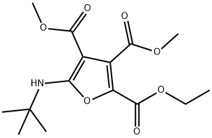 2,3,4-Furantricarboxylic  acid,  5-[(1,1-dimethylethyl)amino]-,  2-ethyl  3,4-dimethyl  ester Struktur