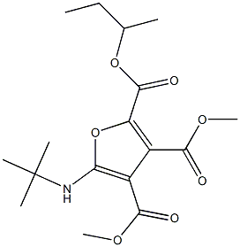 2,3,4-Furantricarboxylic  acid,  5-[(1,1-dimethylethyl)amino]-,  2-butyl  3,4-dimethyl  ester Struktur