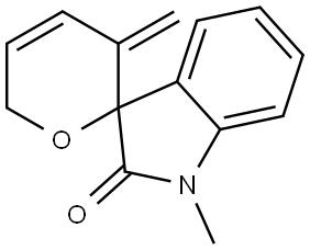 3',6'-DIHYDRO-1-METHYL-3'-METHYLENE-SPIRO[3H-INDOLE-3,2'-[2H]PYRAN]-2(1H)-ONE Struktur