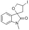 4,5-DIHYDRO-4-IODO-1'-METHYL-SPIRO[FURAN-2(3H),3'-[3H]INDOL]-2'(1'H)-ONE Struktur