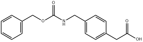 Benzeneacetic acid, 4-[[[(phenylMethoxy)carbonyl]aMino]Methyl]- Struktur