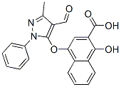 4-[(4-Formyl-3-methyl-1-phenyl-1H-pyrazol-5-yl)oxy]-1-hydroxy-2-naphthalenecarboxylic acid Struktur