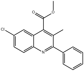 methyl 6-chloro-3-methyl-2-phenyl-4-quinolinecarboxylate Struktur