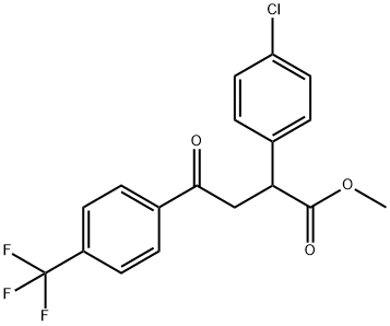 methyl 2-(4-chlorophenyl)-4-oxo-4-[4-(trifluoromethyl)phenyl]butanoate Struktur