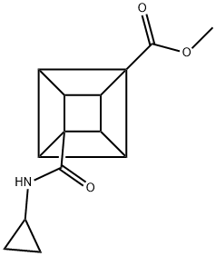 METHYL 4-(N-CYCLOPROPYLAMINOCARBONYL)CUBANECARBOXYLATE Struktur