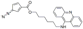 1,4-Cyclopentadiene-1-carboxylic acid, 3-diazo-, 6-(9-acridinylamino)h exyl ester Struktur