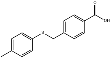 4-{[(4-methylphenyl)sulfanyl]methyl}benzoic acid Struktur