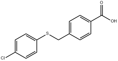 4-(4-CHLORO-PHENYLSULFANYLMETHYL)-BENZOIC ACID Struktur