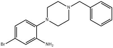 2-(4-Benzyl-1-piperazinyl)-5-bromophenylamine Struktur