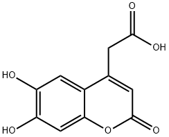 6,7-DIHYDROXYCOUMARIN-4-ACETIC ACID Struktur