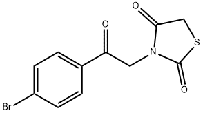 3-[2-(4-bromophenyl)-2-oxoethyl]-1,3-thiazolane-2,4-dione Struktur