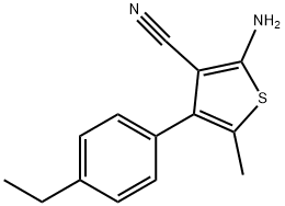 2-AMINO-4-(4-ETHYLPHENYL)-5-METHYLTHIOPHENE-3-CARBONITRILE Struktur